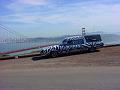 Dazzle Hearse at the Golden Gate 1